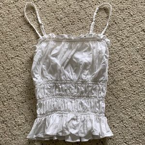 Reformation linen smocked top